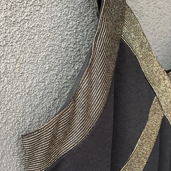 Joseph Ribkoff Size 10 Black and Gold Dress, Vintage Little Black Dress, Gift - Picture 3 of 14